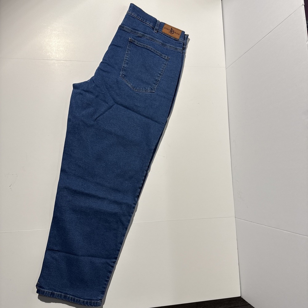 John Blair Mens Blue Jeans 42x30 Classic Fit Straight Leg Denim Pants - Picture 2 of 7